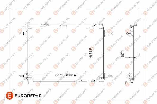 EUROREPAR 1610161980 - Конденсатор, кондиціонер autozip.com.ua