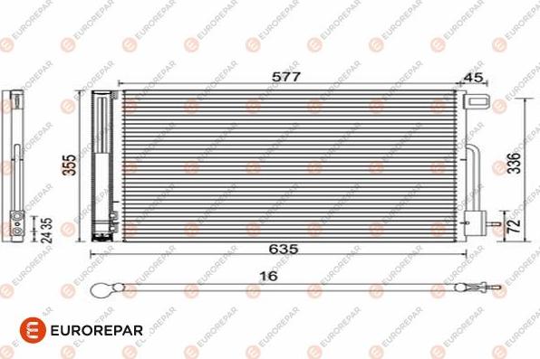 EUROREPAR 1610161480 - Конденсатор, кондиціонер autozip.com.ua