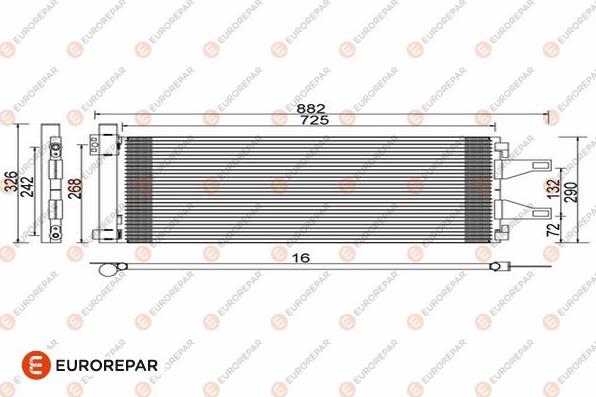 EUROREPAR 1610161680 - Конденсатор, кондиціонер autozip.com.ua
