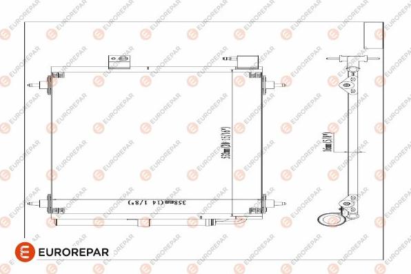 EUROREPAR 1610161080 - Конденсатор, кондиціонер autozip.com.ua