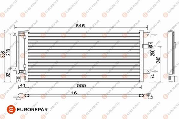 EUROREPAR 1610162480 - Конденсатор, кондиціонер autozip.com.ua