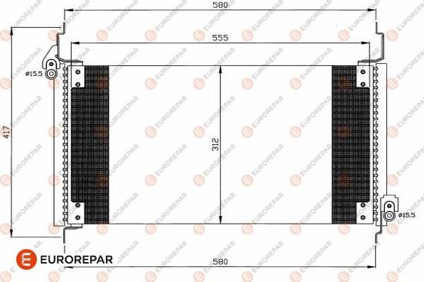 EUROREPAR 1610162580 - Конденсатор, кондиціонер autozip.com.ua