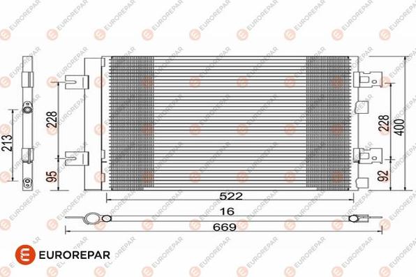 EUROREPAR 1618100280 - Конденсатор, кондиціонер autozip.com.ua
