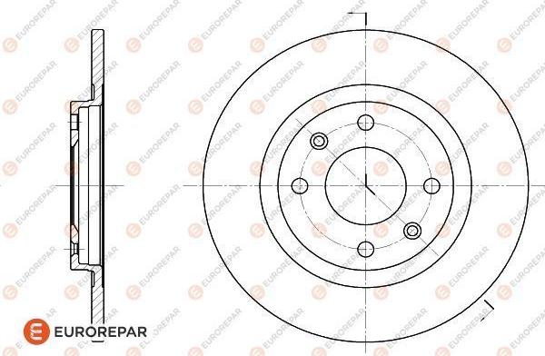 EUROREPAR 1618859980 - Гальмівний диск autozip.com.ua