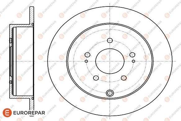 EUROREPAR 1618864080 - Гальмівний диск autozip.com.ua