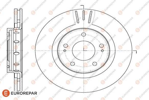 EUROREPAR 1618865480 - Гальмівний диск autozip.com.ua