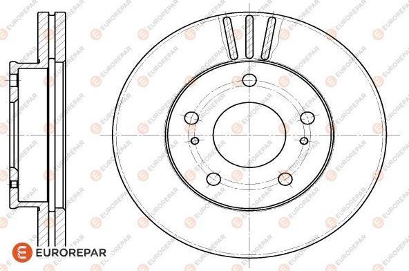 EUROREPAR 1618865680 - Гальмівний диск autozip.com.ua