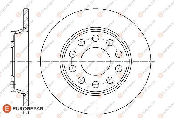 EUROREPAR 1618866080 - Гальмівний диск autozip.com.ua