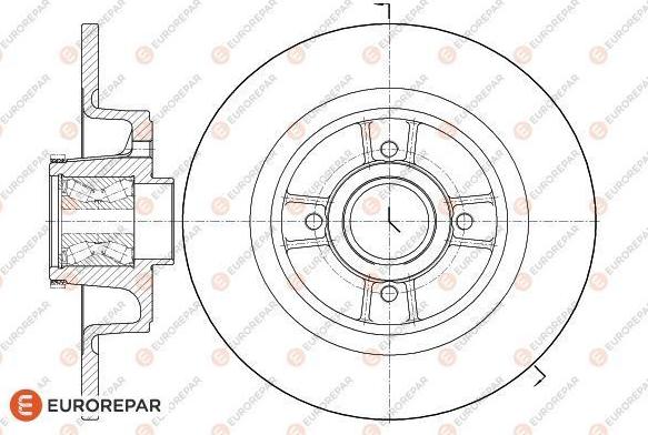 EUROREPAR 1618866380 - Гальмівний диск autozip.com.ua