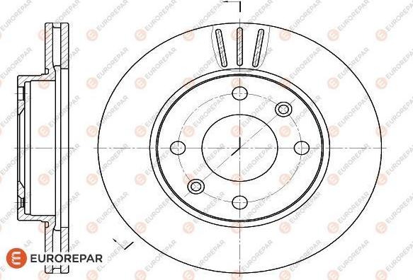EUROREPAR 1618860780 - Гальмівний диск autozip.com.ua