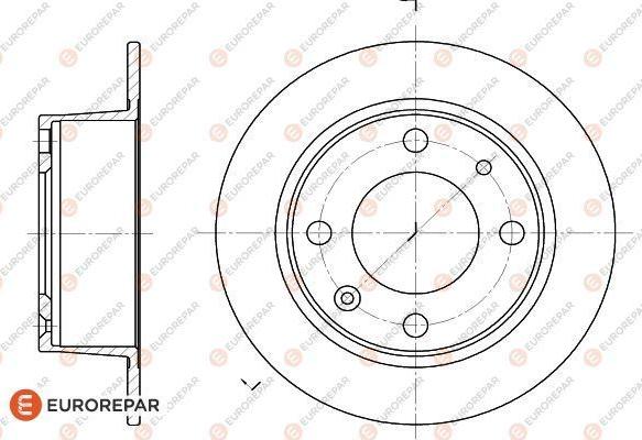 EUROREPAR 1618861080 - Гальмівний диск autozip.com.ua
