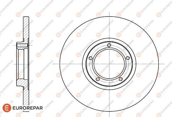 EUROREPAR 1618868980 - Гальмівний диск autozip.com.ua