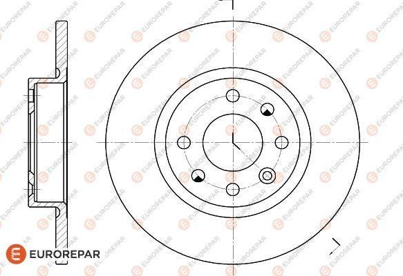 EUROREPAR 1618868680 - Гальмівний диск autozip.com.ua