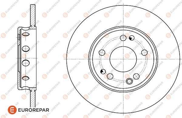 EUROREPAR 1618868180 - Гальмівний диск autozip.com.ua