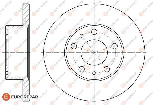 EUROREPAR 1618863680 - Гальмівний диск autozip.com.ua