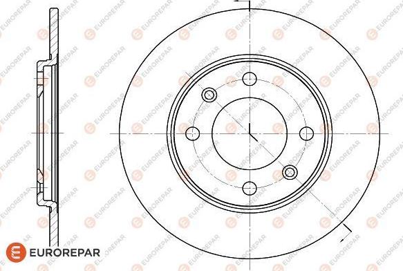 EUROREPAR 1618862080 - Гальмівний диск autozip.com.ua