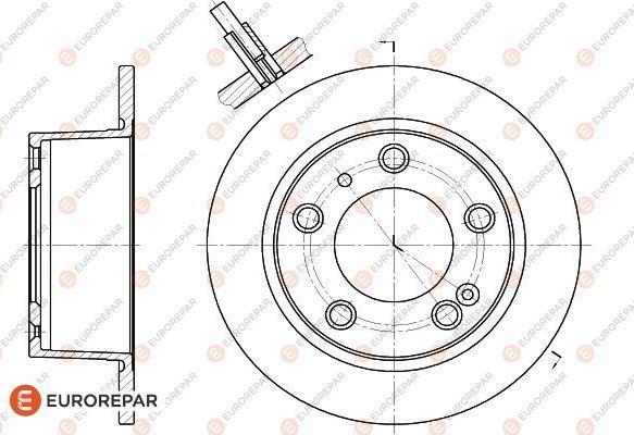 EUROREPAR 1618862280 - Гальмівний диск autozip.com.ua