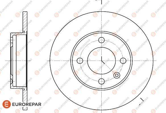 EUROREPAR 1618867180 - Гальмівний диск autozip.com.ua