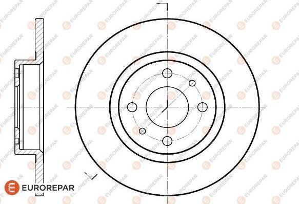 EUROREPAR 1618867380 - Гальмівний диск autozip.com.ua