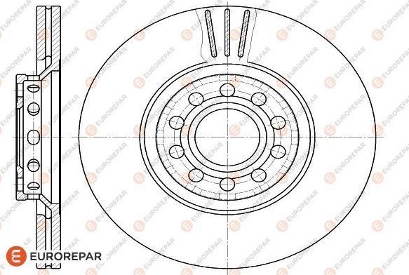 EUROREPAR 1618884680 - Гальмівний диск autozip.com.ua