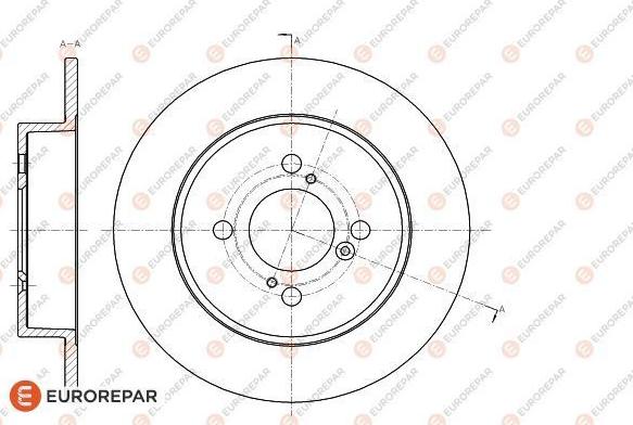 EUROREPAR 1618886380 - Гальмівний диск autozip.com.ua