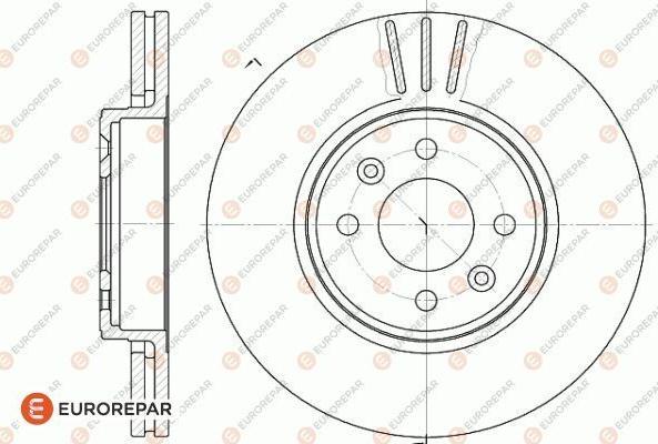 EUROREPAR 1618880480 - Гальмівний диск autozip.com.ua