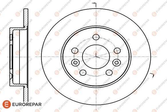 EUROREPAR 1618880580 - Гальмівний диск autozip.com.ua