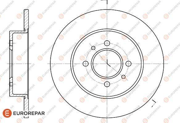 EUROREPAR 1618880680 - Гальмівний диск autozip.com.ua