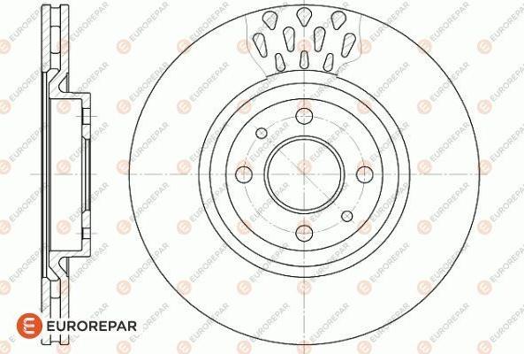 EUROREPAR 1618881680 - Гальмівний диск autozip.com.ua
