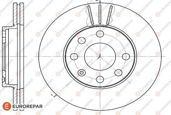 EUROREPAR 1618881380 - Гальмівний диск autozip.com.ua