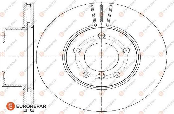 EUROREPAR 1618888580 - Гальмівний диск autozip.com.ua