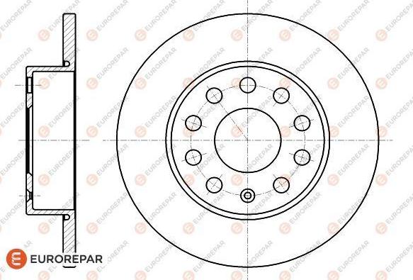 EUROREPAR 1618882080 - Гальмівний диск autozip.com.ua