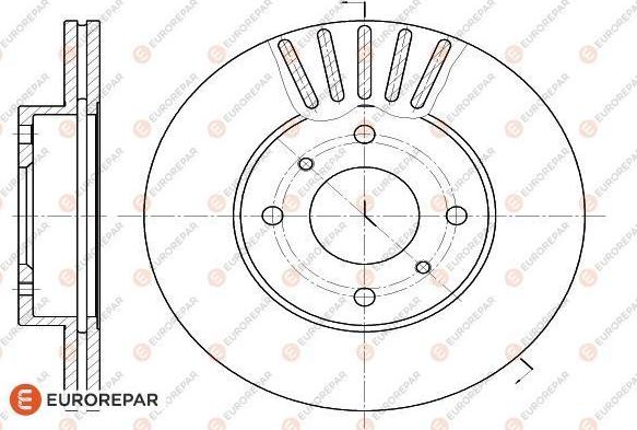 EUROREPAR 1618882880 - Гальмівний диск autozip.com.ua
