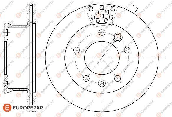 EUROREPAR 1618882380 - Гальмівний диск autozip.com.ua