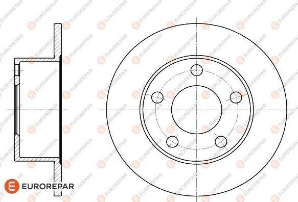 EUROREPAR 1618874680 - Гальмівний диск autozip.com.ua