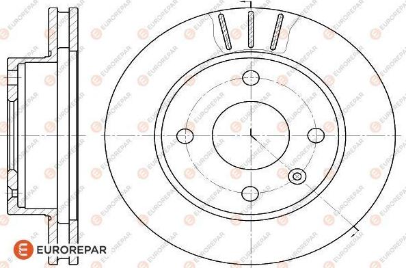 EUROREPAR 1618875580 - Гальмівний диск autozip.com.ua