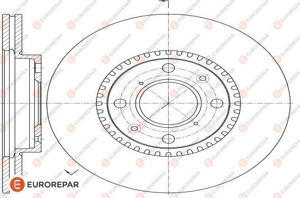 EUROREPAR 1618870780 - Гальмівний диск autozip.com.ua