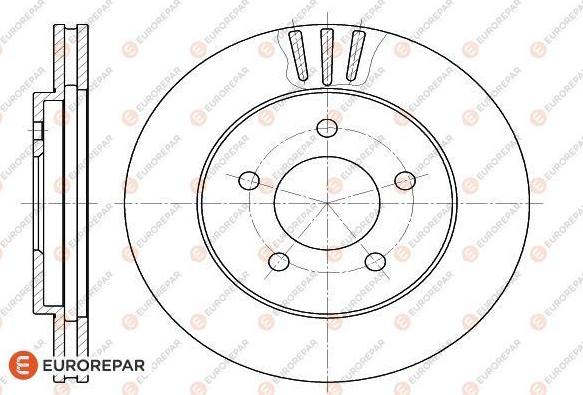 EUROREPAR 1618872980 - Гальмівний диск autozip.com.ua