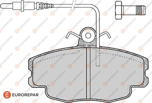 EUROREPAR 1617247380 - Гальмівні колодки, дискові гальма autozip.com.ua