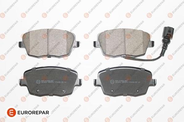 EUROREPAR 1617271180 - Гальмівні колодки, дискові гальма autozip.com.ua