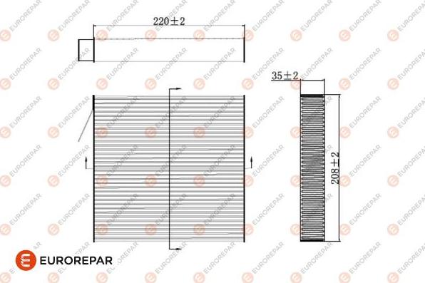 EUROREPAR 1684676980 - Фільтр, повітря у внутрішній простір autozip.com.ua