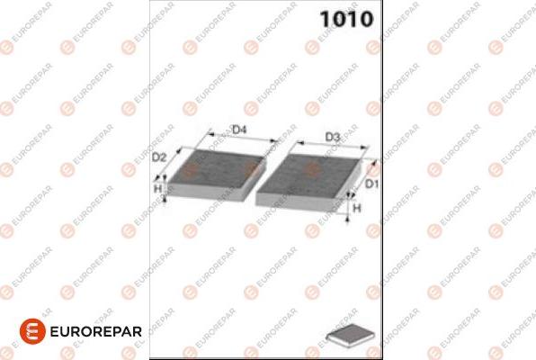 EUROREPAR 1686256180 - Фільтр, повітря у внутрішній простір autozip.com.ua