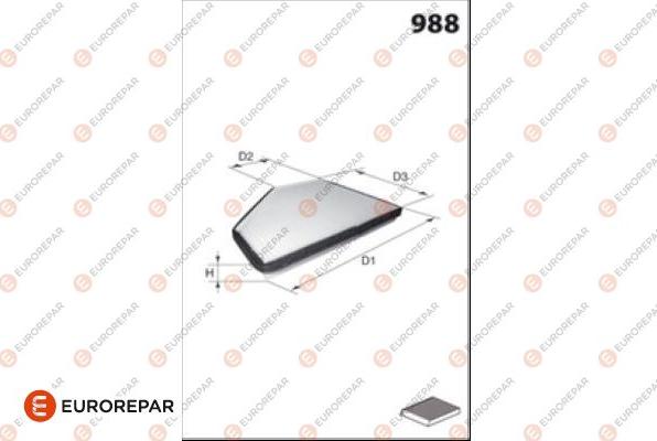 EUROREPAR 1686263480 - Фільтр, повітря у внутрішній простір autozip.com.ua