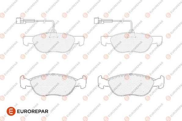 EUROREPAR 1686276980 - Гальмівні колодки, дискові гальма autozip.com.ua