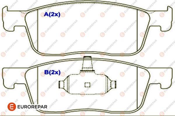 EUROREPAR 1686754680 - Гальмівні колодки, дискові гальма autozip.com.ua