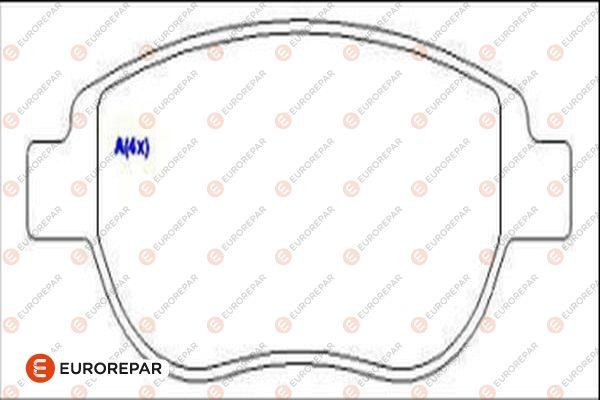 EUROREPAR 1686754780 - Гальмівні колодки, дискові гальма autozip.com.ua