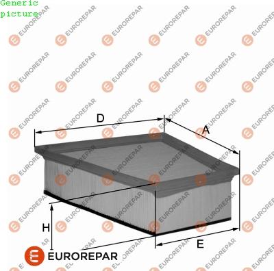 EUROREPAR 1680343080 - Повітряний фільтр autozip.com.ua