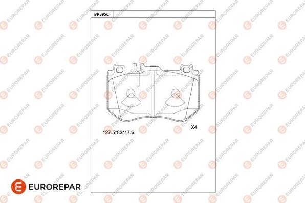 EUROREPAR 1681263980 - Гальмівні колодки, дискові гальма autozip.com.ua