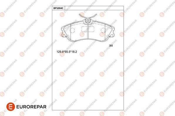 EUROREPAR 1681278280 - Гальмівні колодки, дискові гальма autozip.com.ua