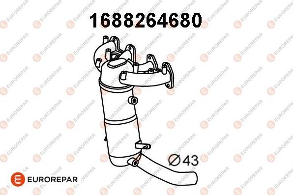 EUROREPAR 1688264680 - Каталізатор колектора autozip.com.ua